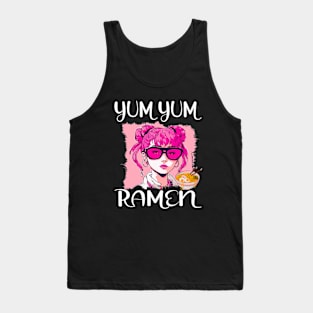 Anime Girl Loves Ramen Tank Top